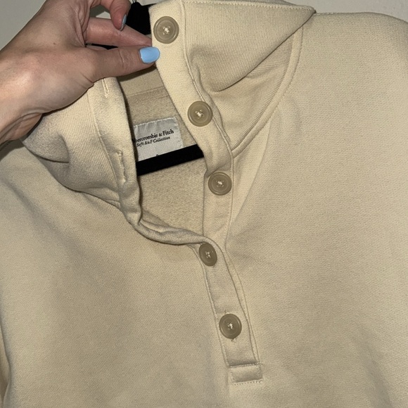 Abercrombie & Fitch Soft Collection Collared Sweater Yellow Size S - Picture 6 of 6
